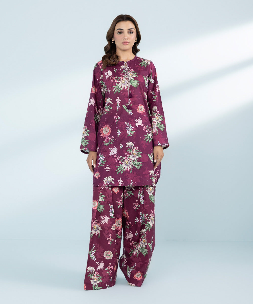 Mommy & Me Women's Two Piece Purple Suit
