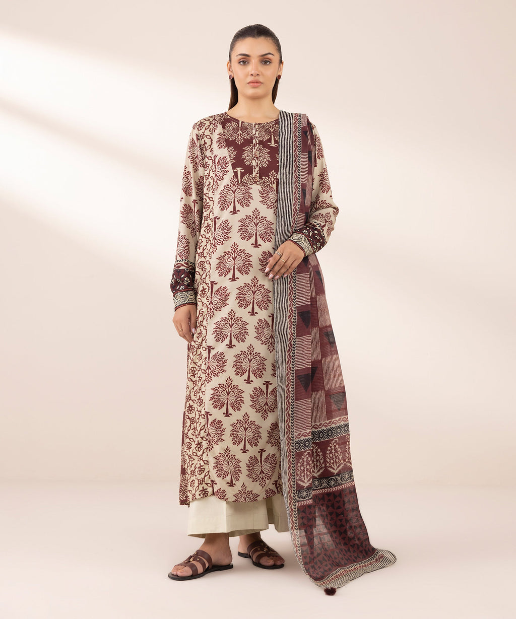 Printed Tussar Silk Dupatta