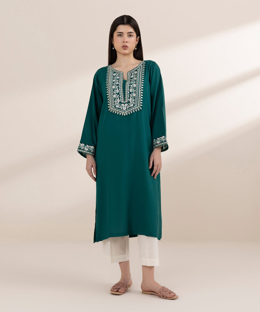 Embroidered Arabic Lawn Shirt