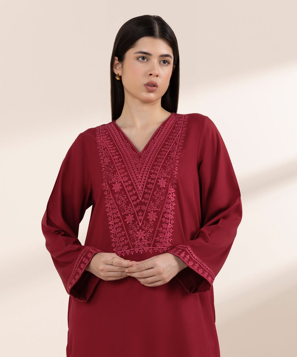 Embroidered Arabic Lawn Shirt