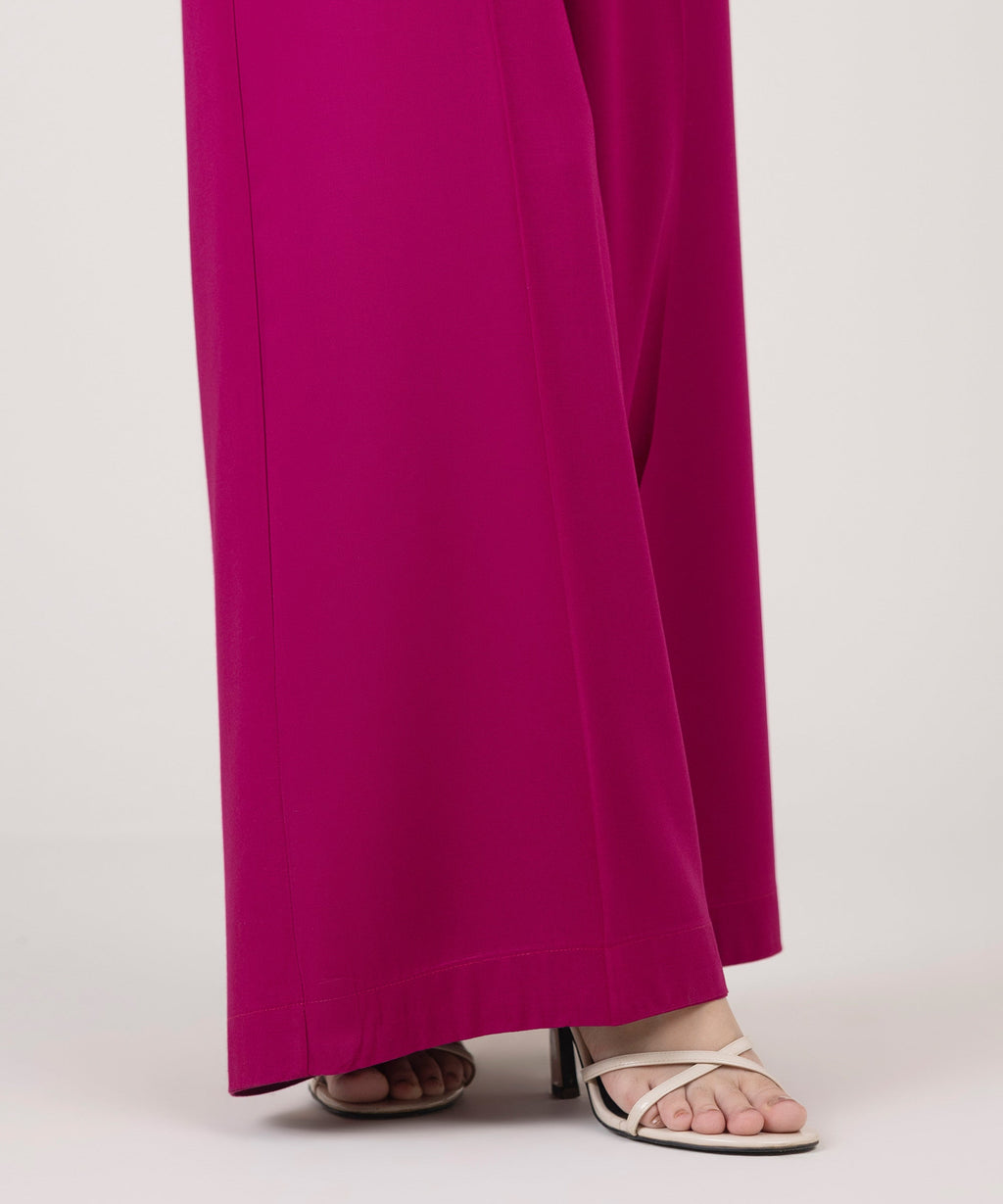 Cotton Viscose Flared Pants