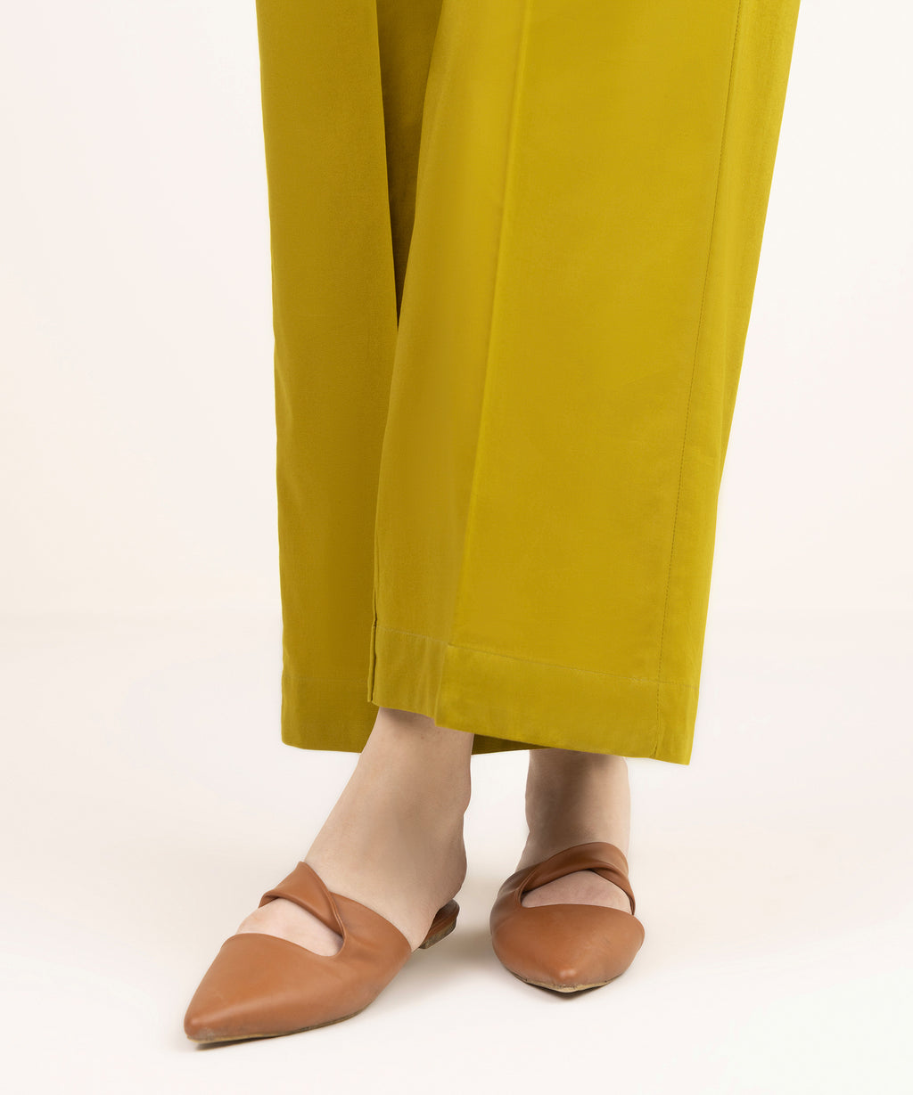 Solid Cambric Flared Pants