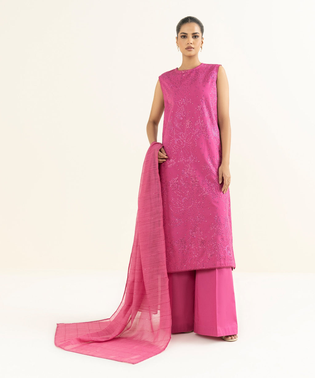 Manaar Solid Pink Dupatta