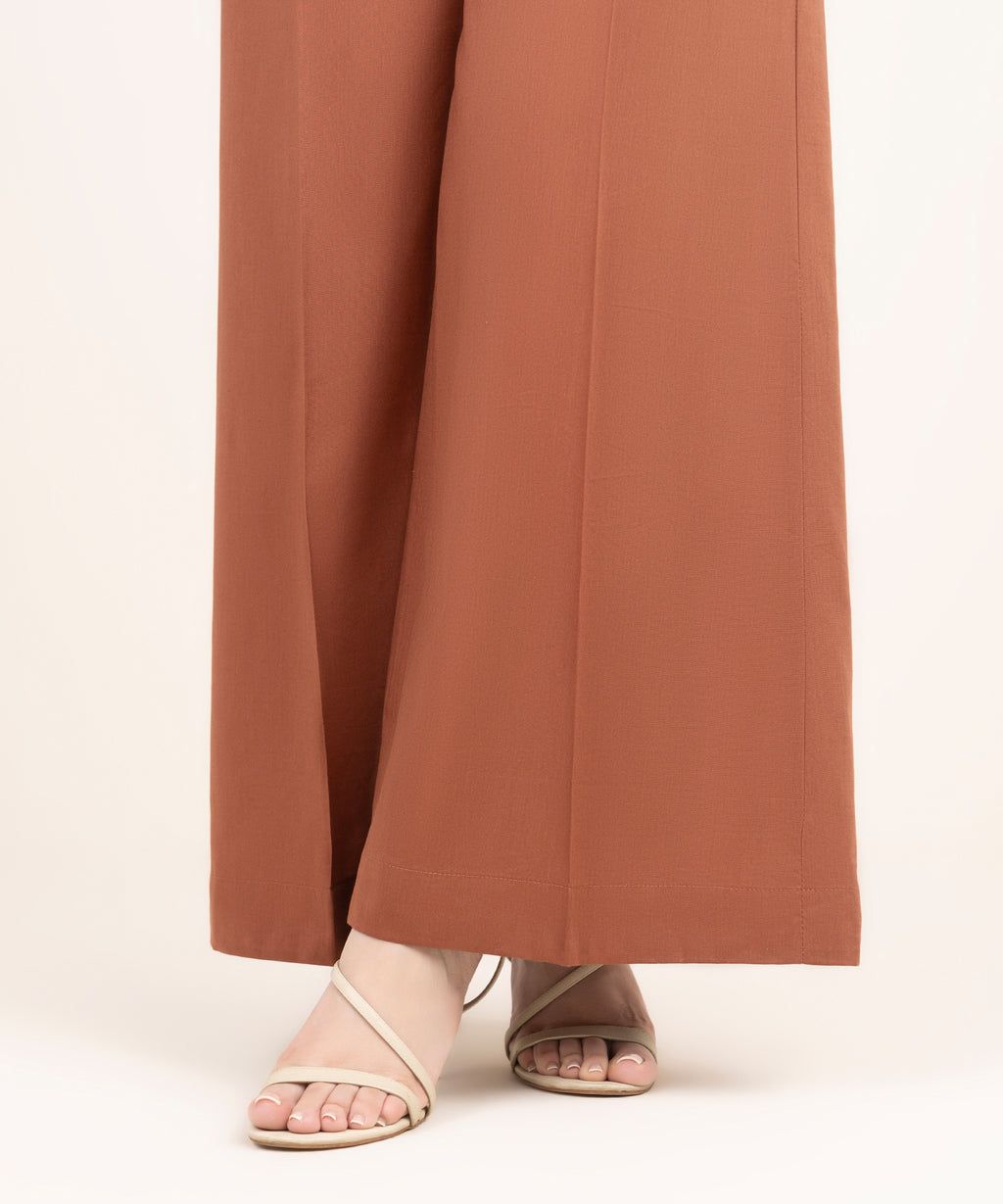 Cotton Viscose Flared Pants
