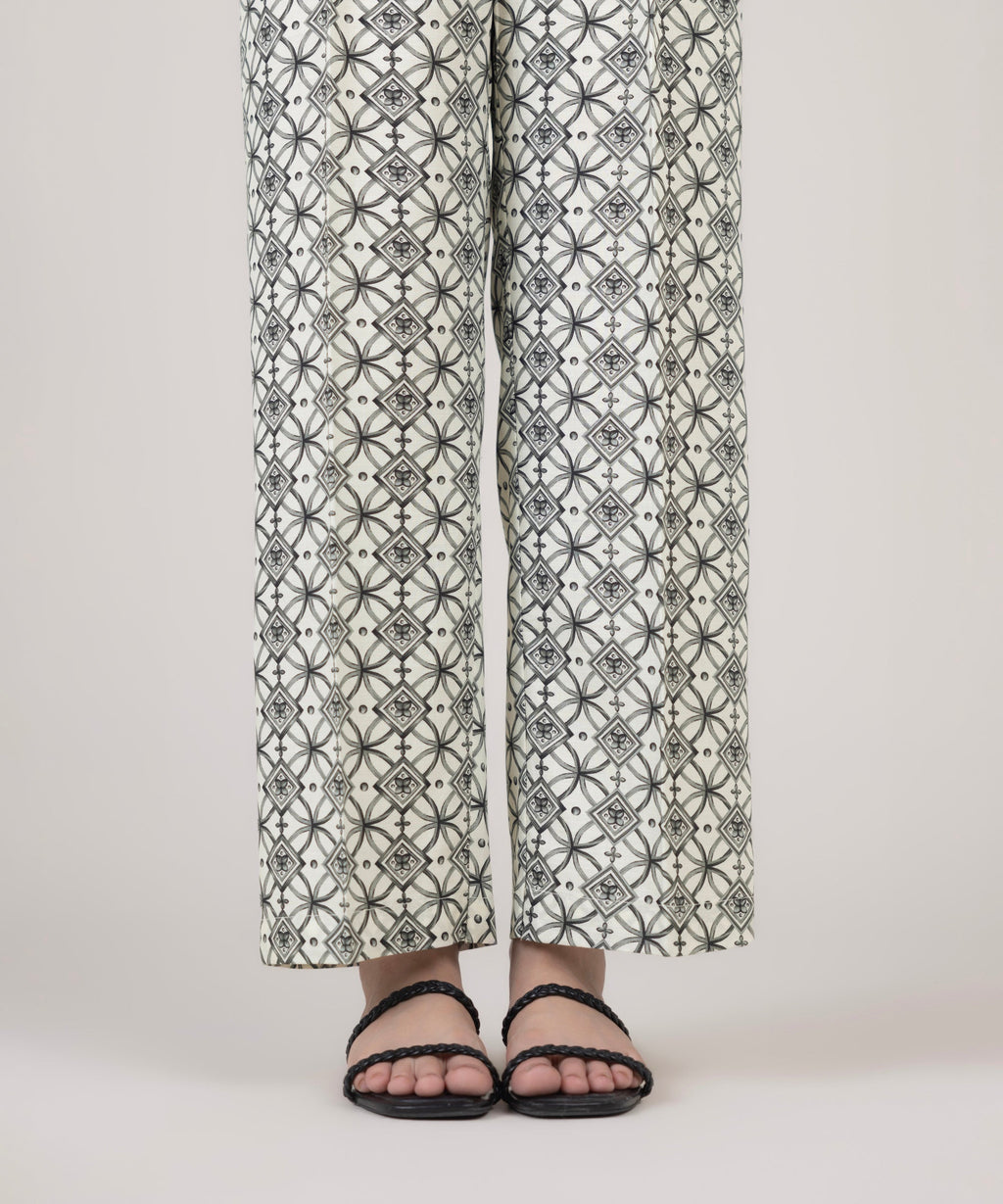 Cotton Viscose Straight Pants