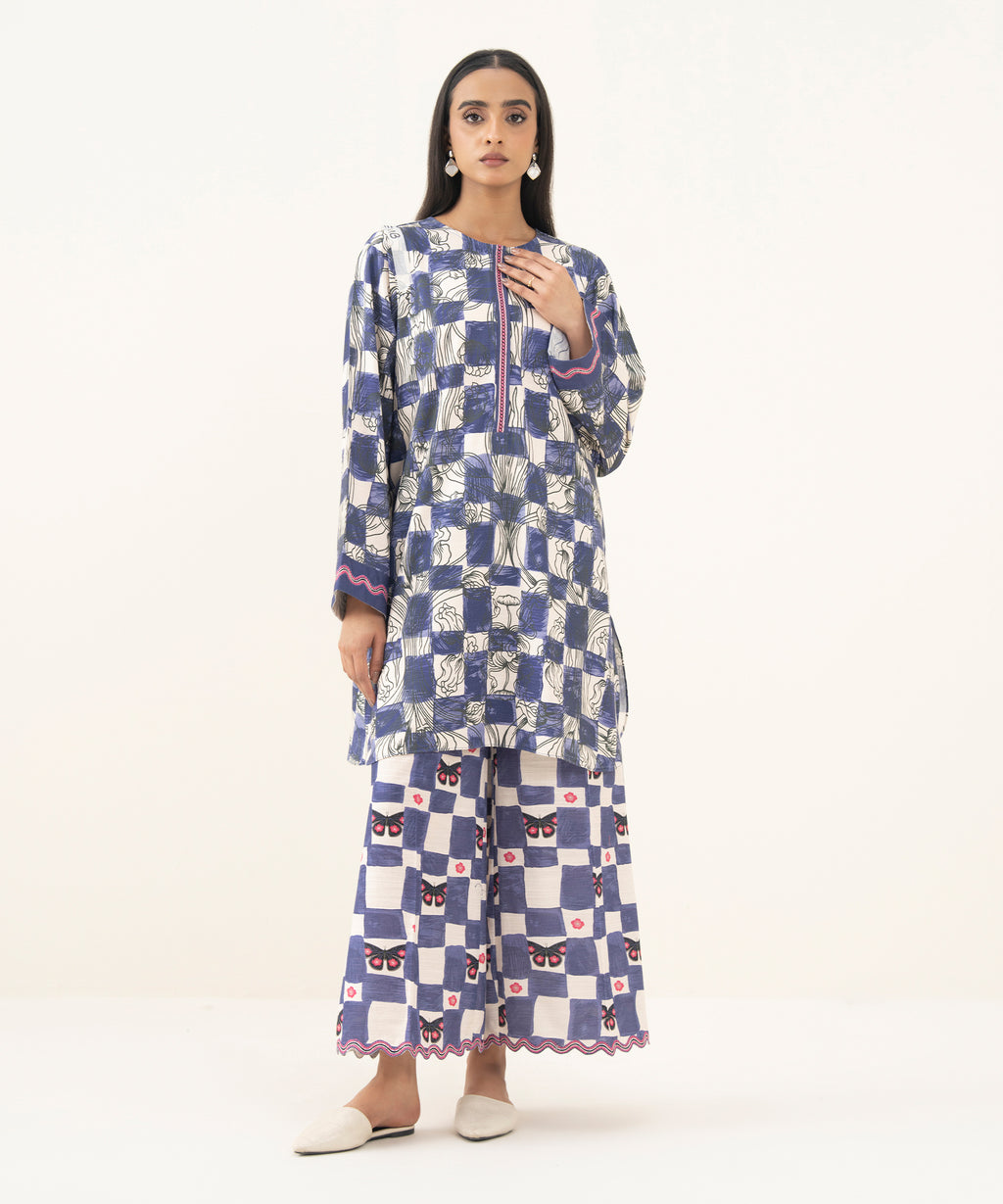 Embroidered Herringbone Shirt