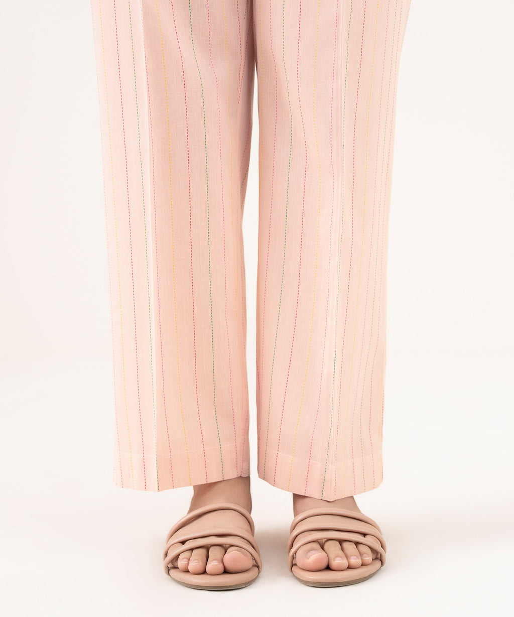 Solid Dobby Straight Pants