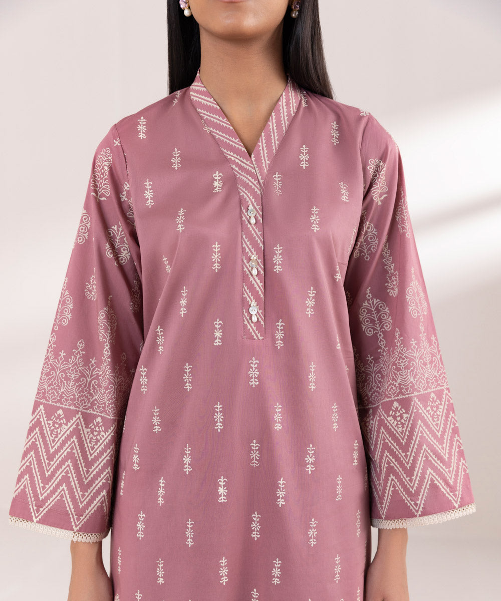 Women's Pret Lawn Printed Pink A-Line Shirt