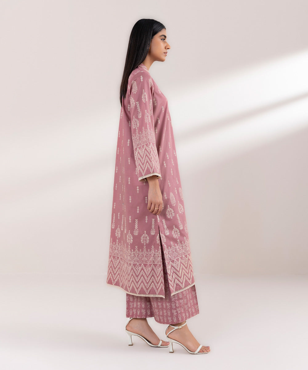 Women's Pret Lawn Printed Pink A-Line Shirt