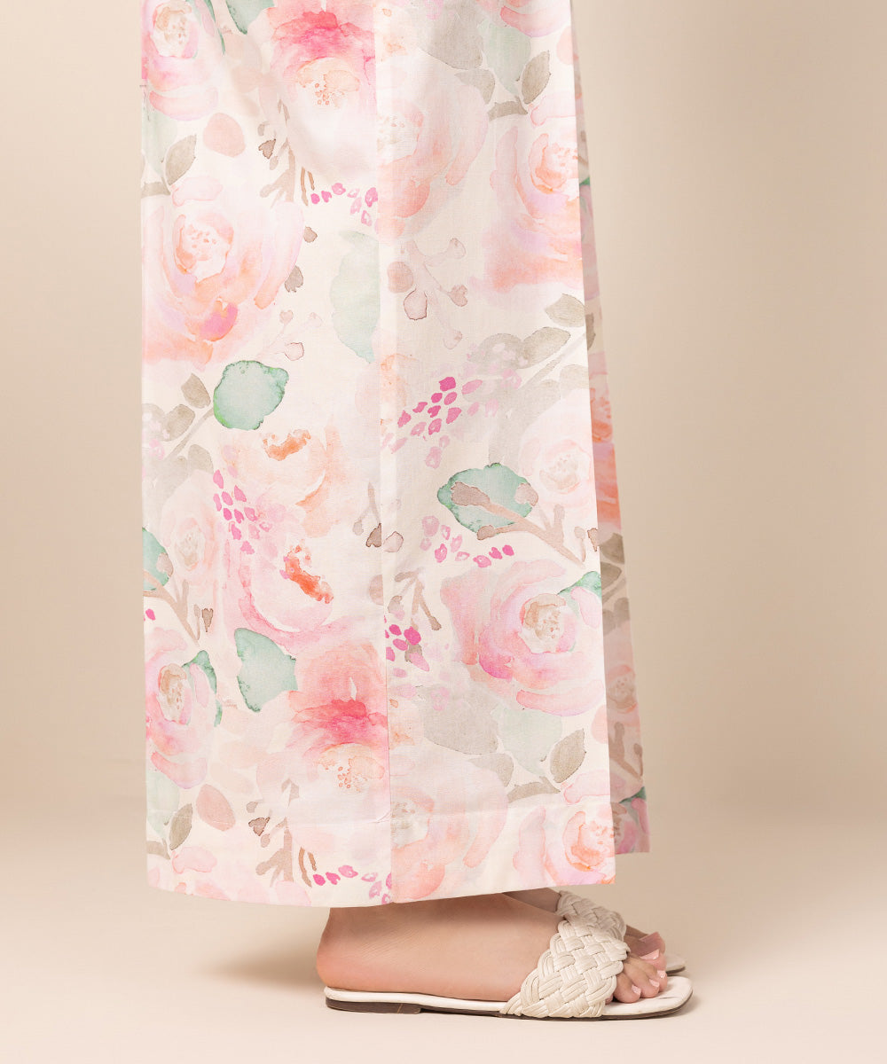 Women's Pret Cambric Pink Printed Culottes