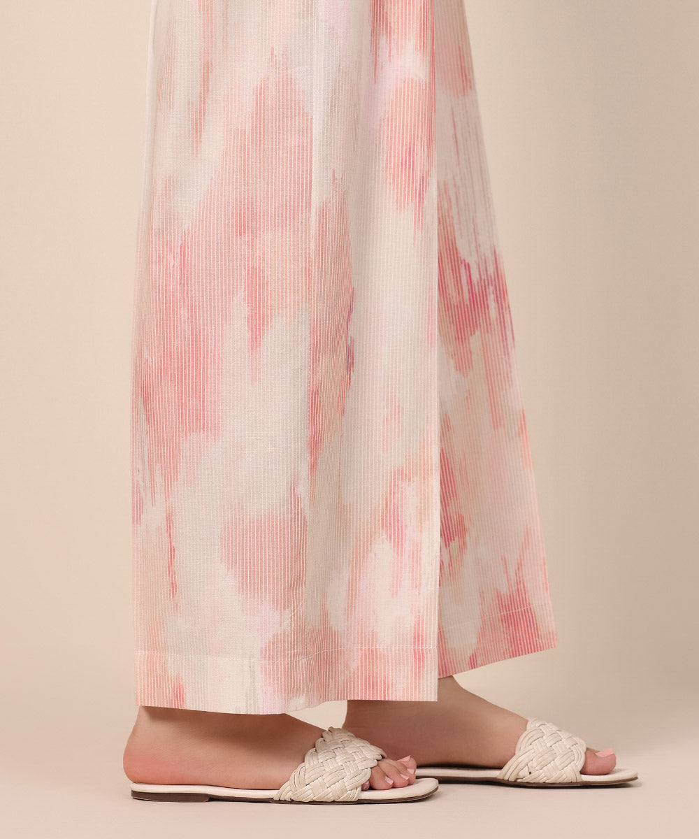 Women's Pret Cambric Pink Printed Culottes