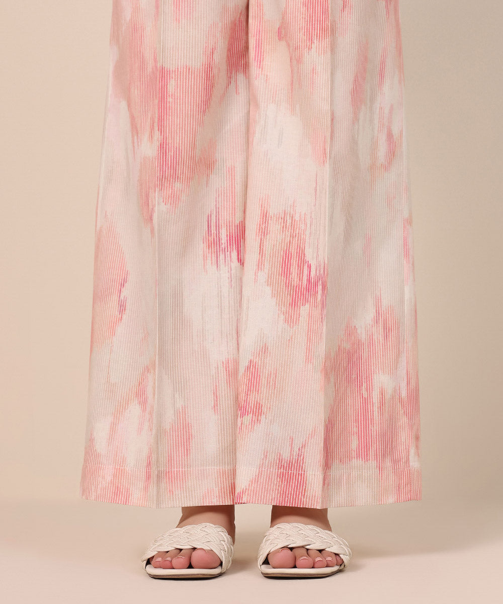 Women's Pret Cambric Pink Printed Culottes