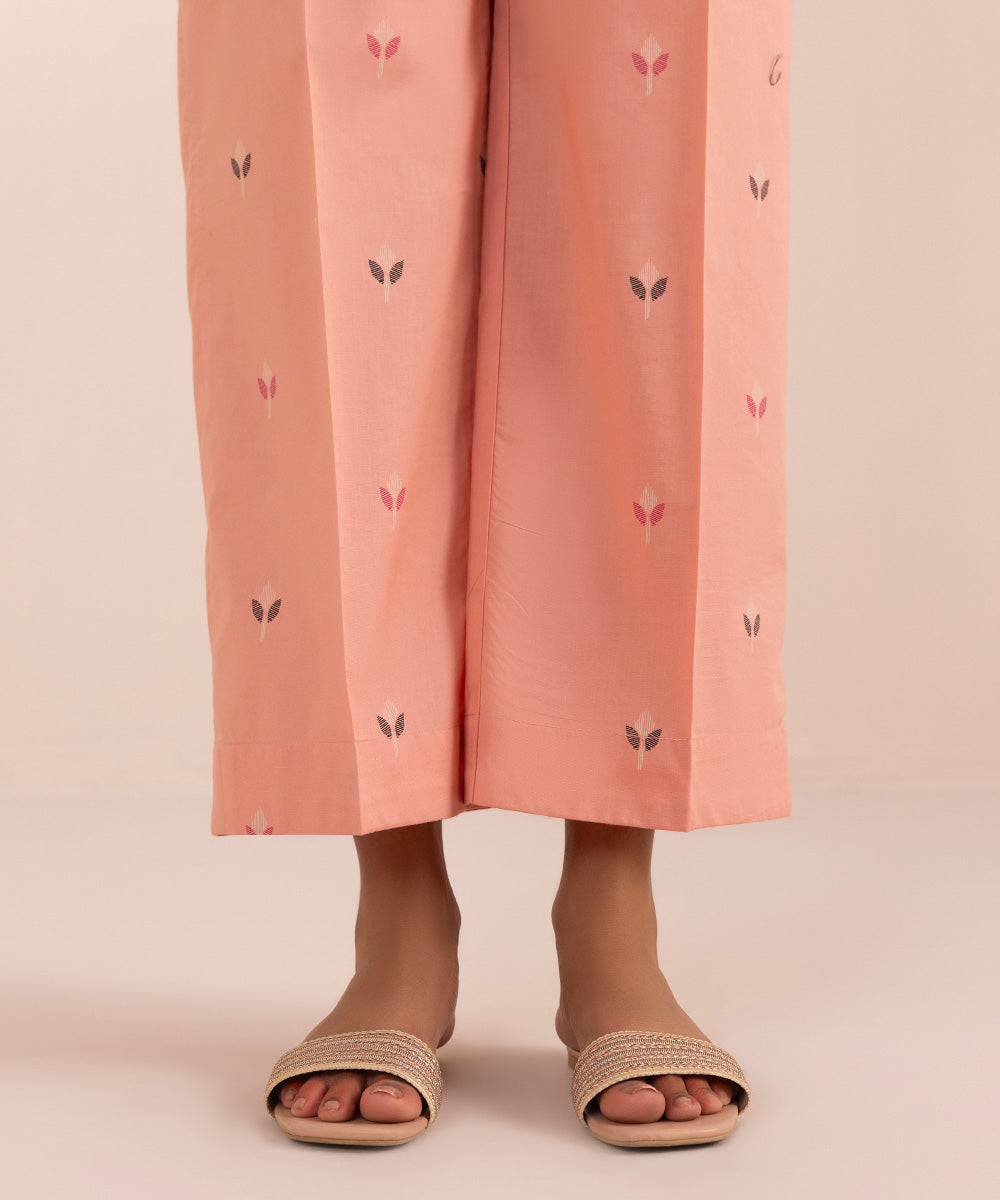 Women's Pret Cambric Pink Printed Culottes