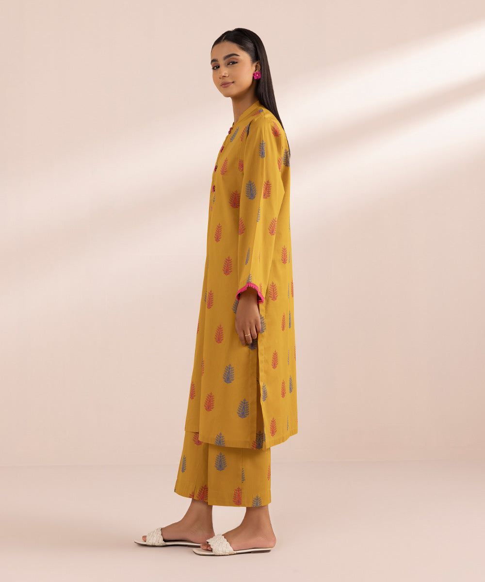 Women's Pret Lawn Yellow Printed Straight Shirt