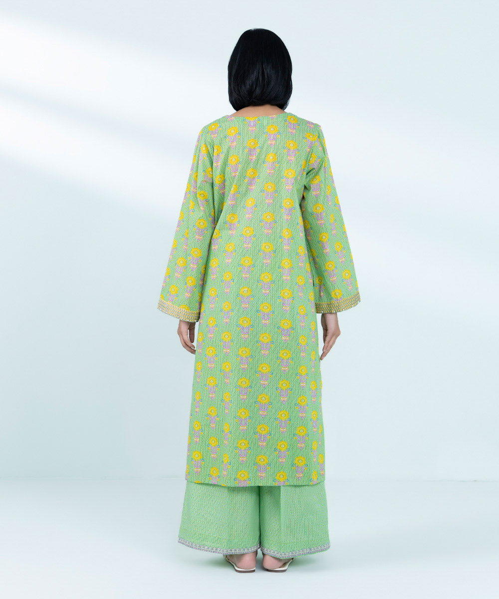 Women's Pret Lawn Embroidered Lime A-Line Shirt