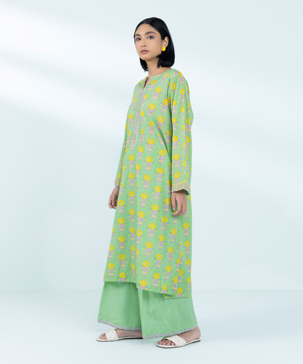 Women's Pret Lawn Embroidered Lime A-Line Shirt