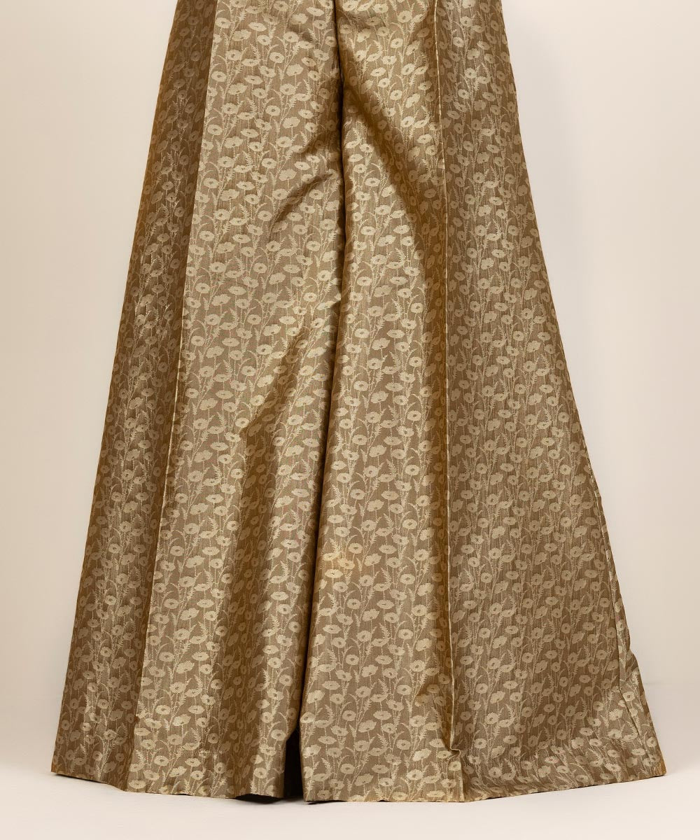 Women's Pret Fancy Jacquard Dyed Brown Sharara