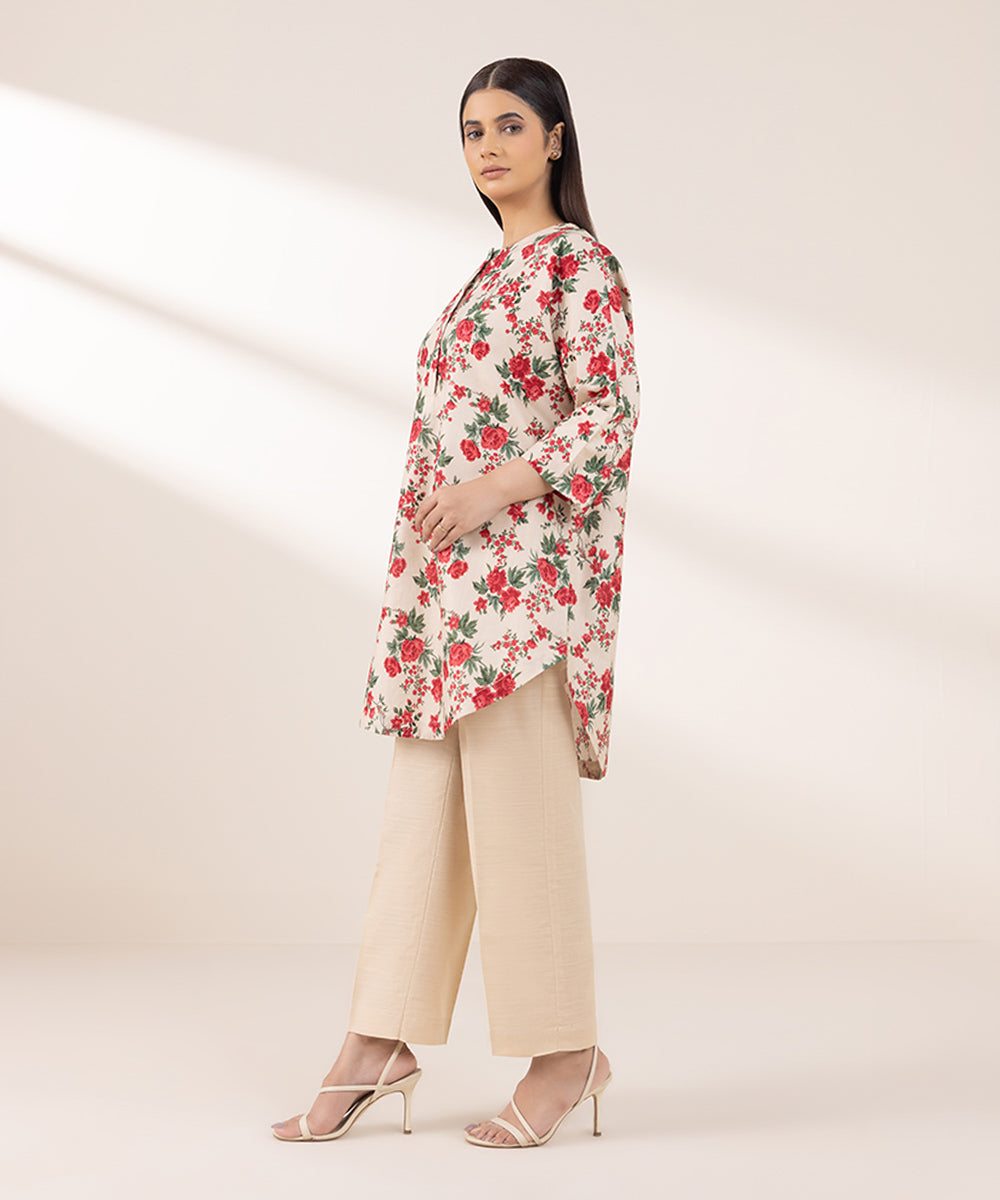 Women's Pret Khaddar Printed Multi Drop Shoulder Shirt