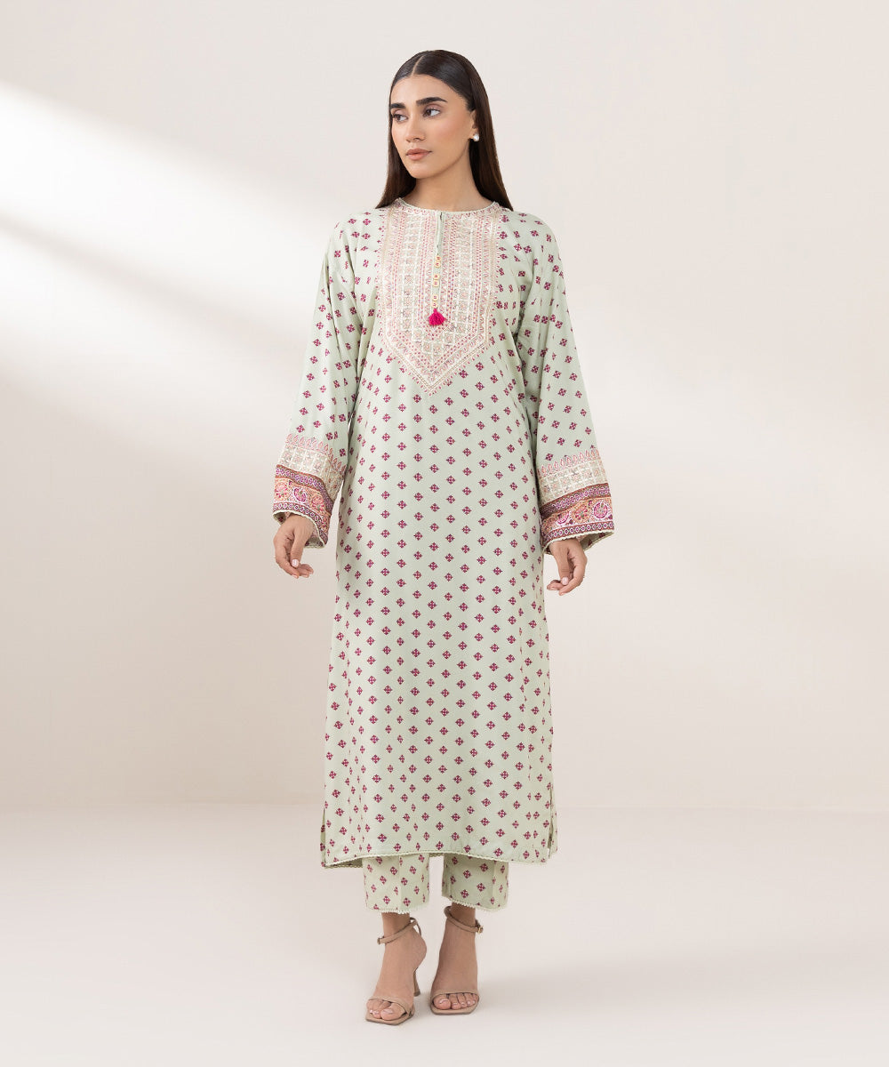 Women's Pret Arabic Lawn Embroidered Multi A-Line Shirt