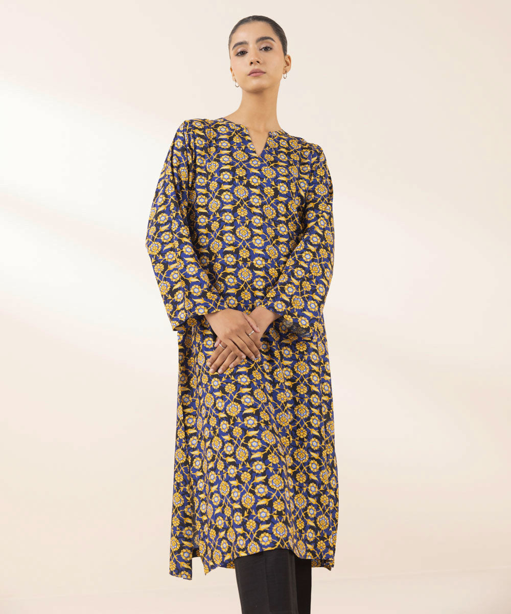 Women's Pret Arabic Lawn Printed Multi A-Line Shirt