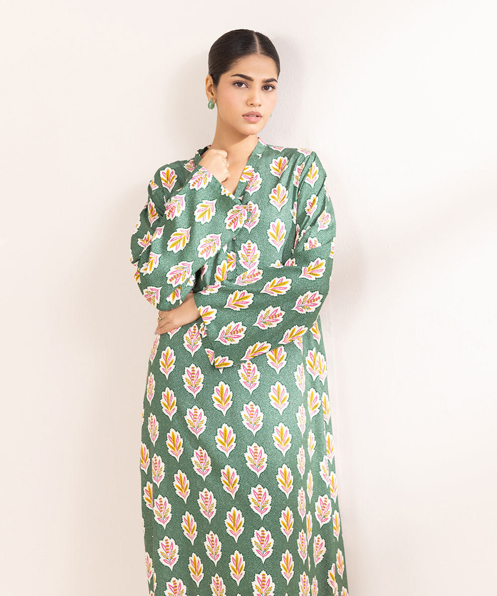 Women's Pret Arabic Lawn Printed Multi A-Line Shirt