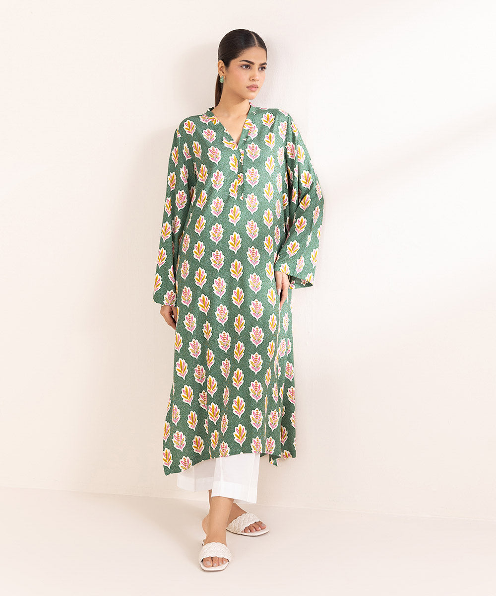 Women's Pret Arabic Lawn Printed Multi A-Line Shirt