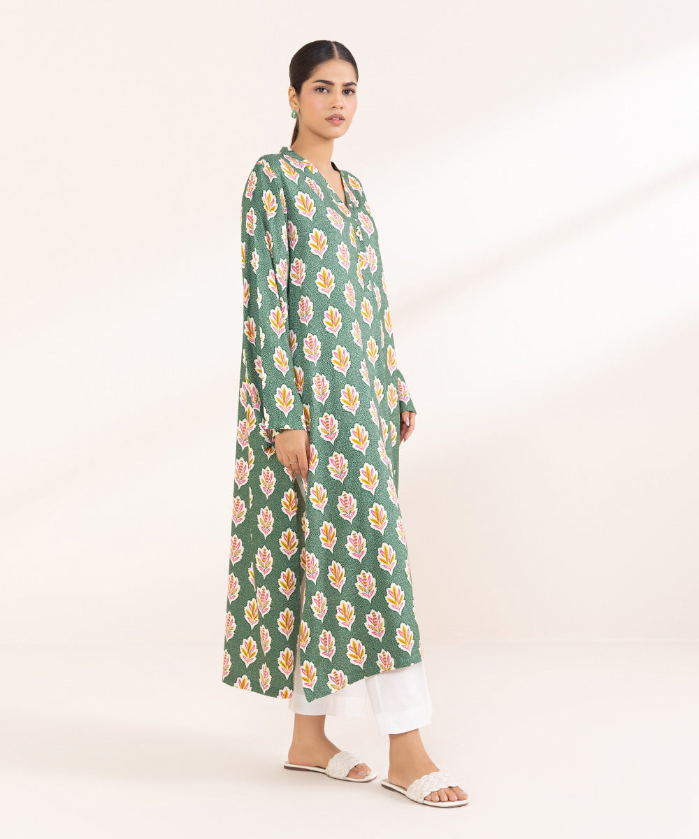 Women's Pret Arabic Lawn Printed Multi A-Line Shirt