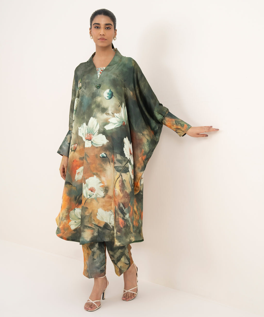 Printed Silk Kaftan