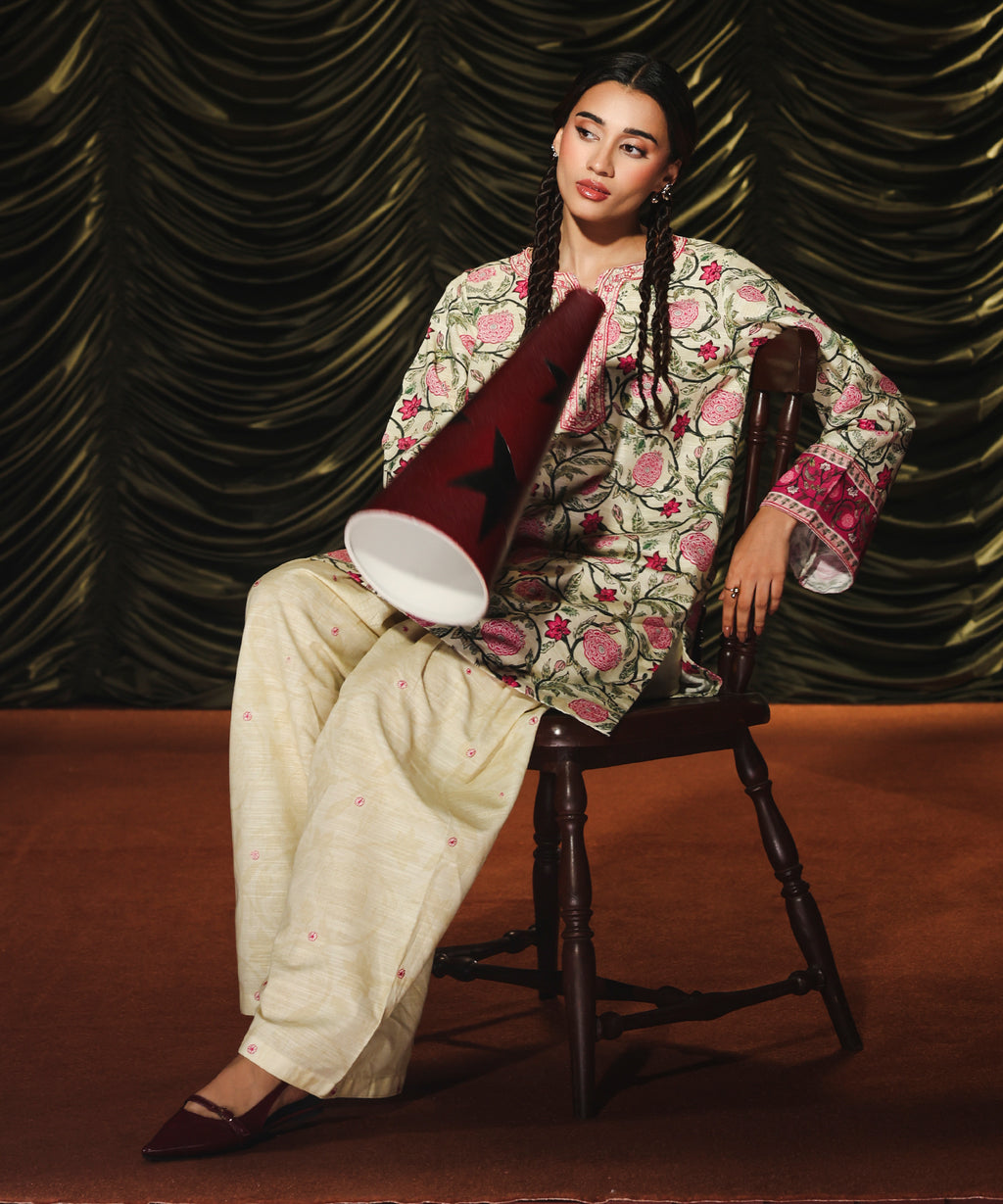 Embroidered Khaddar Shalwar