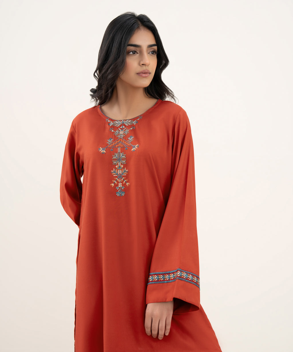 Embroidered Viscose Linen Shirt