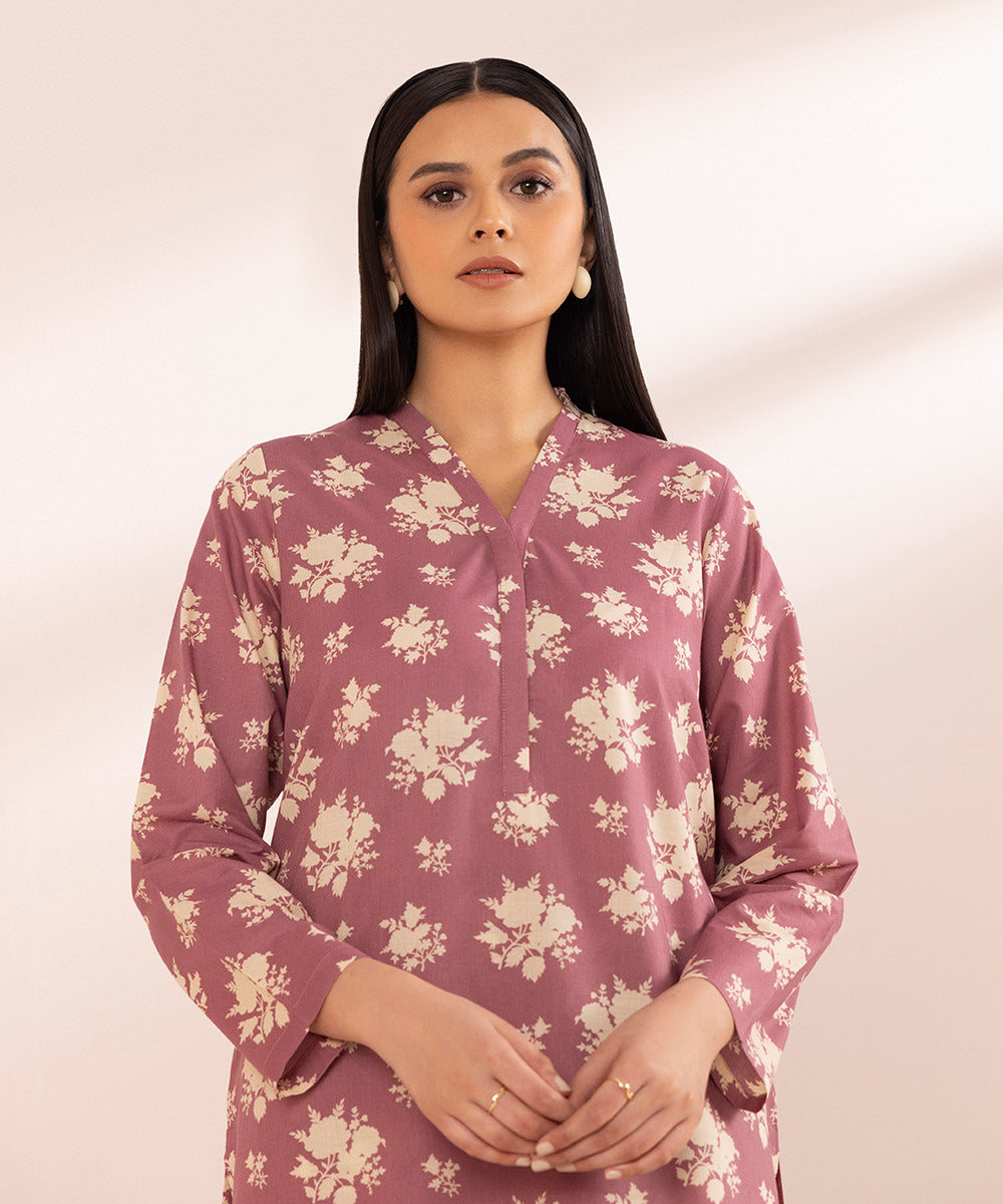 Women's Pret Lawn Purple Printed A-Line Shirt