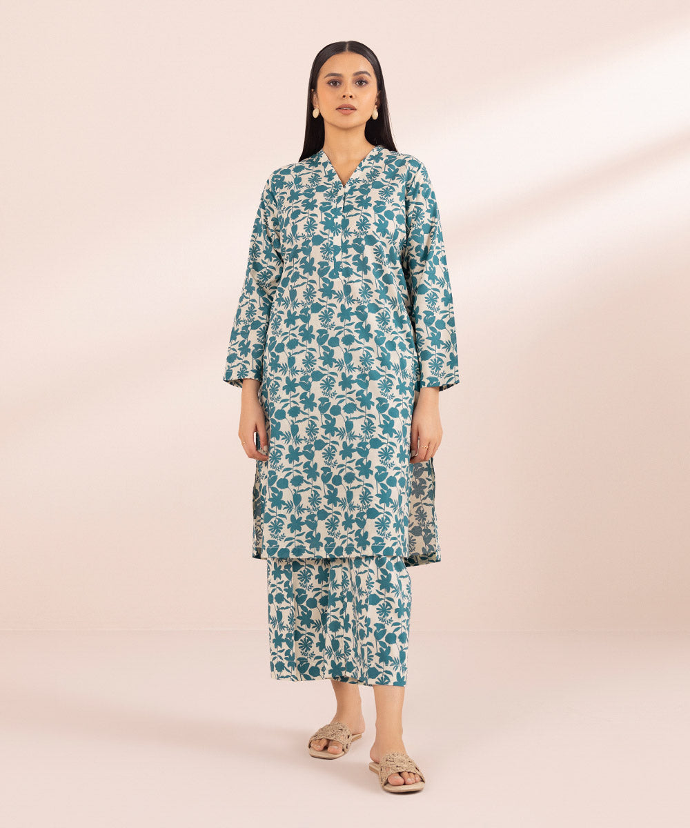 Women's Pret Lawn Blue Printed A-Line Shirt