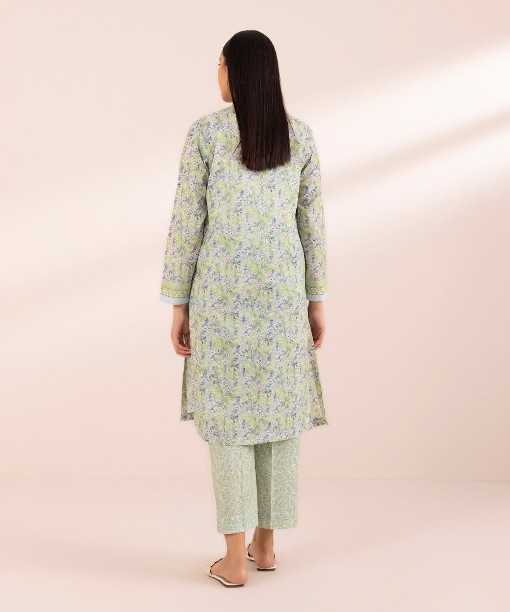 Women's Pret Lawn Green Printed A-Line Shirt