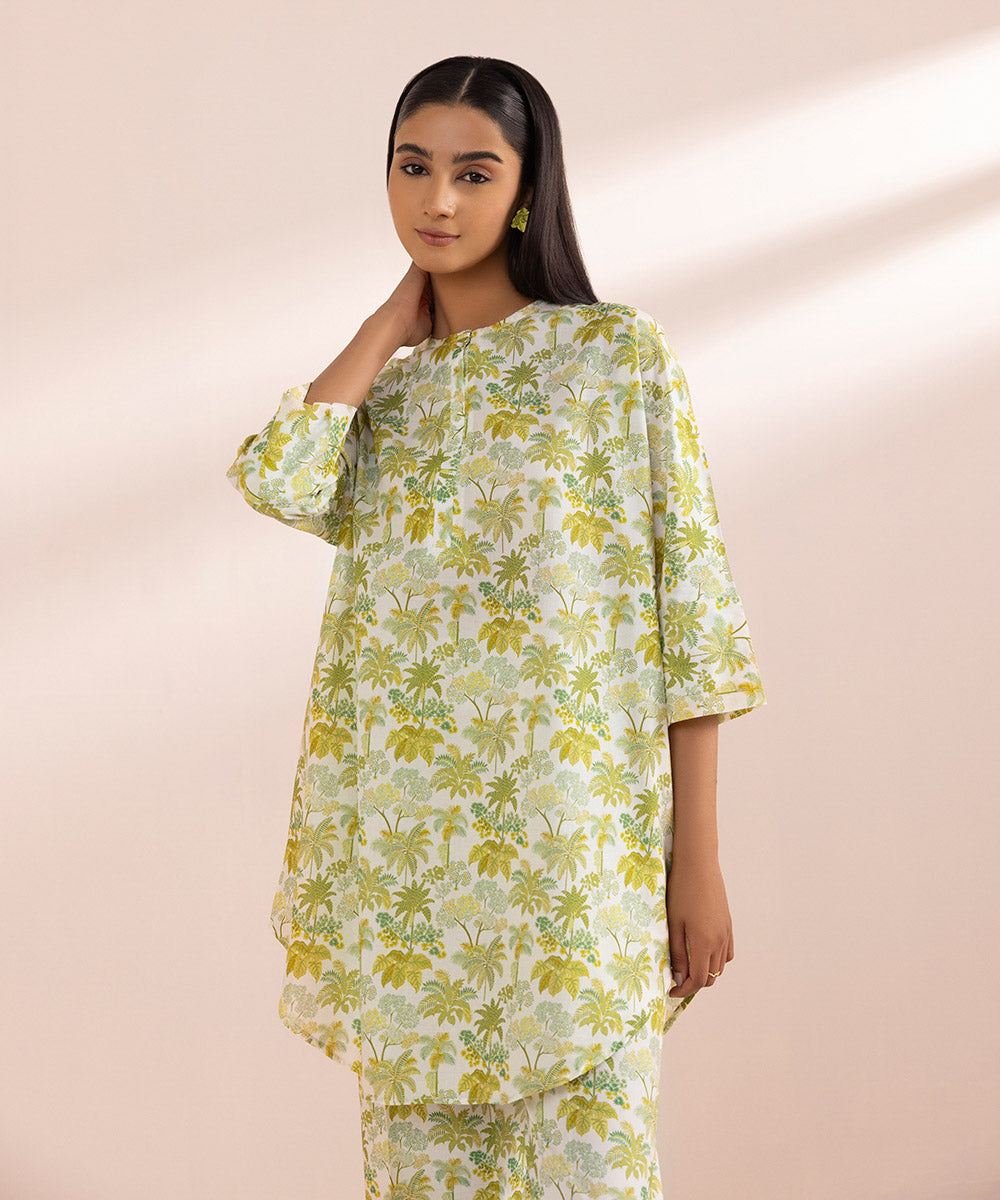 Women's Pret Lawn Multi Printed Drop Shoulder Shirt