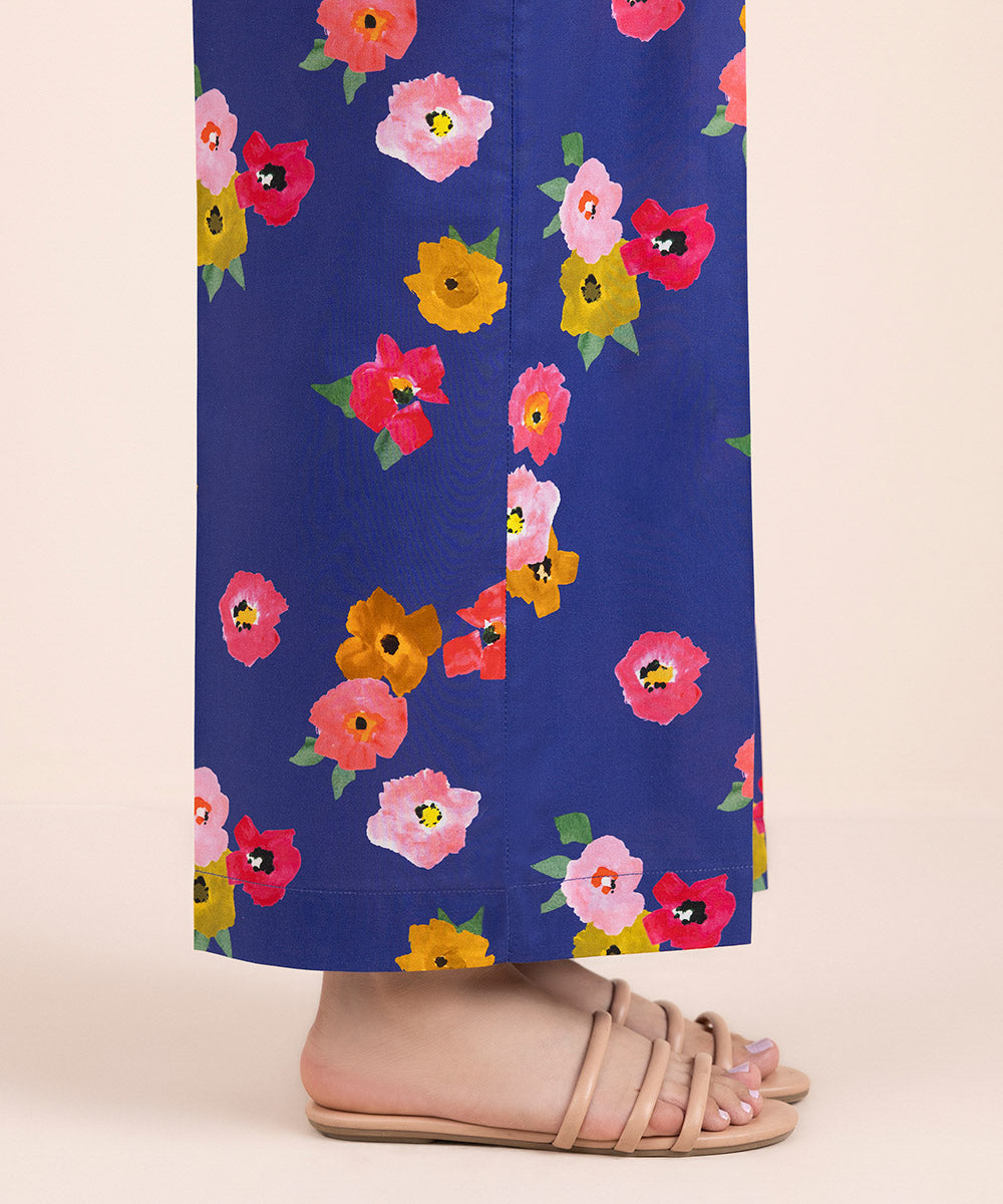 Women's Pret Cambric Blue Printed Culottes