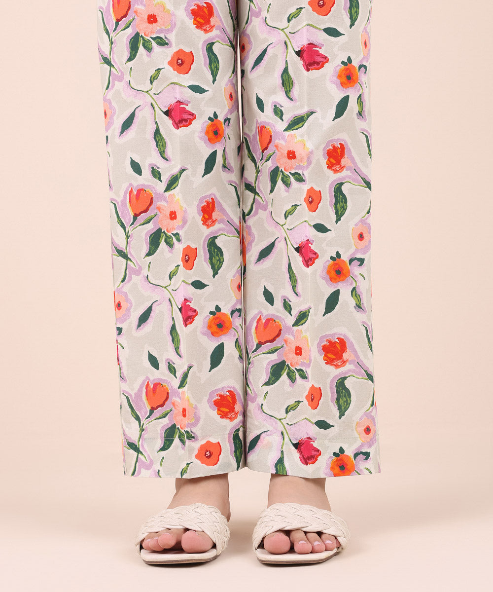 Women's Pret Cambric Multi Printed Straight Pants