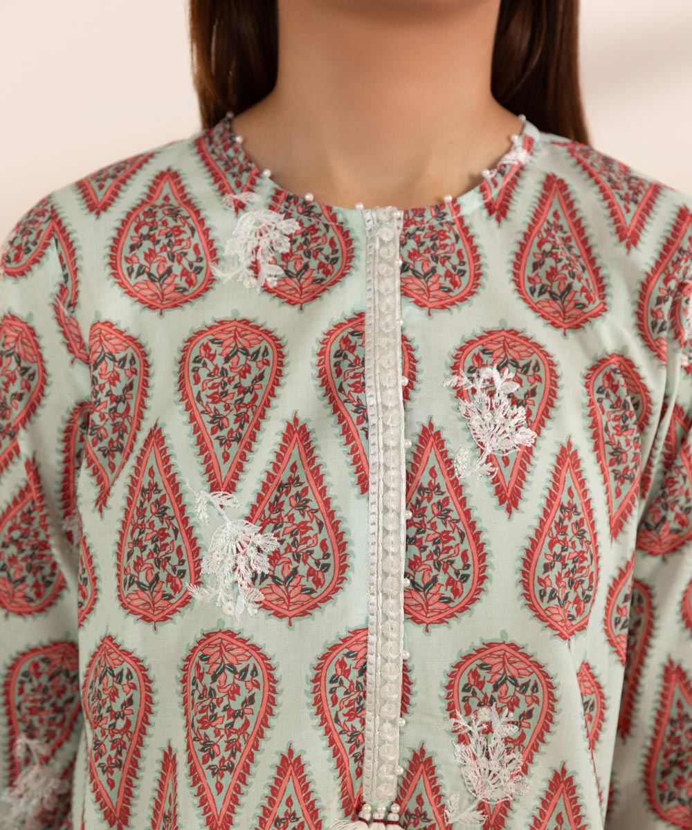 Women's Pret Lawn Multi Printed Embroidered A-Line Shirt