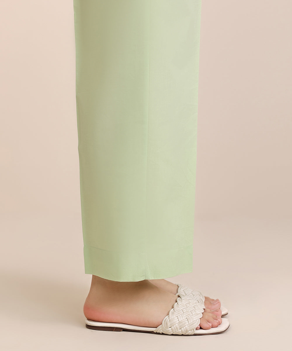 Women's Pret Cambric Green Solid Culottes