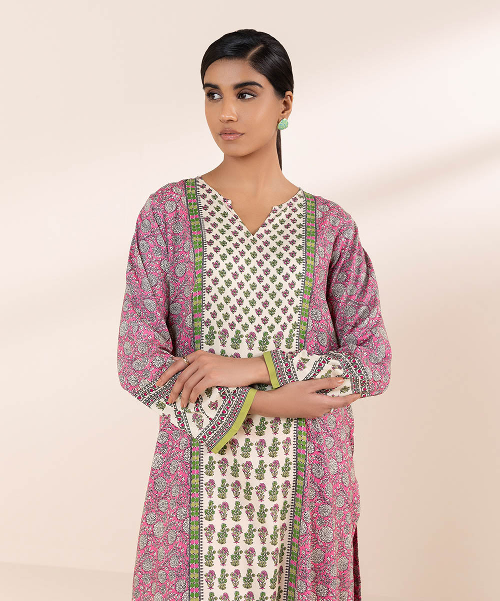 Women's Pret Arabic Lawn Multi Printed A-Line Shirt