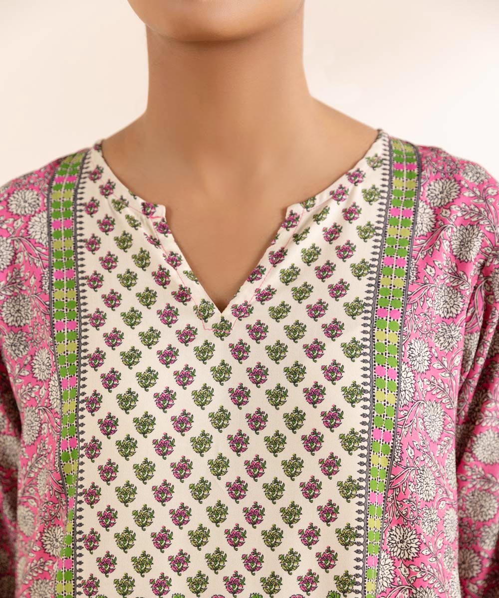 Women's Pret Arabic Lawn Multi Printed A-Line Shirt