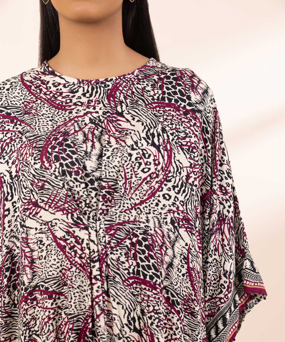 Women's Pret Arabic Lawn Printed Multi Kaftan