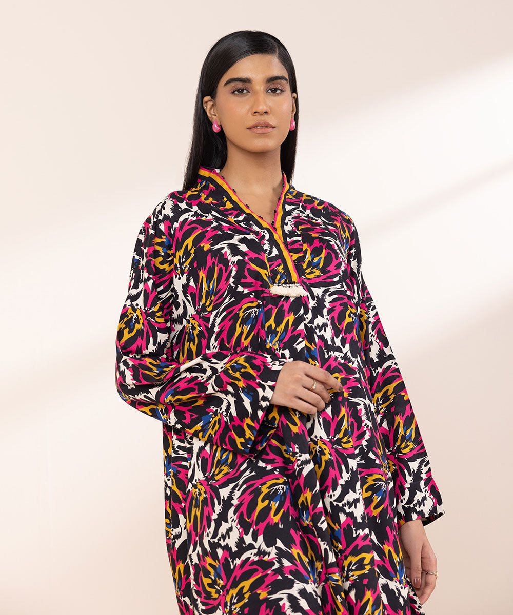 Women's Pret Arabic Lawn Printed Multi Boxy Shirt