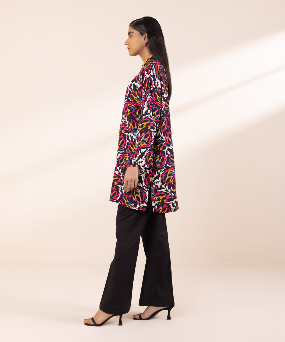 Women's Pret Arabic Lawn Printed Multi Boxy Shirt