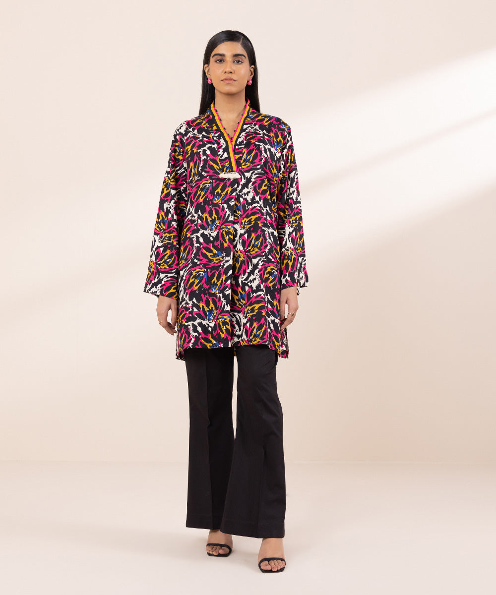 Women's Pret Arabic Lawn Printed Multi Boxy Shirt