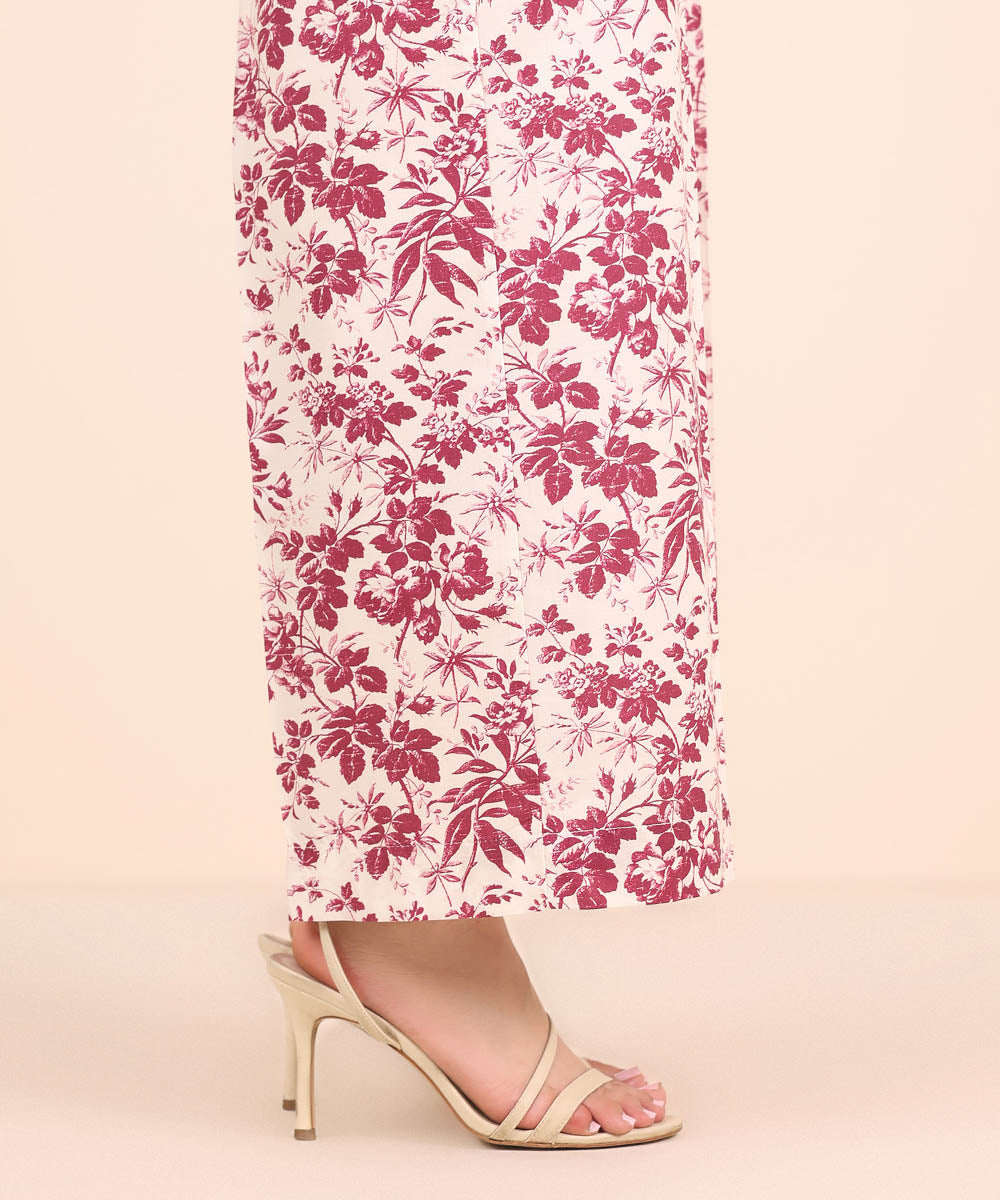 Women's RTW Cambric Pink Printed Culottes