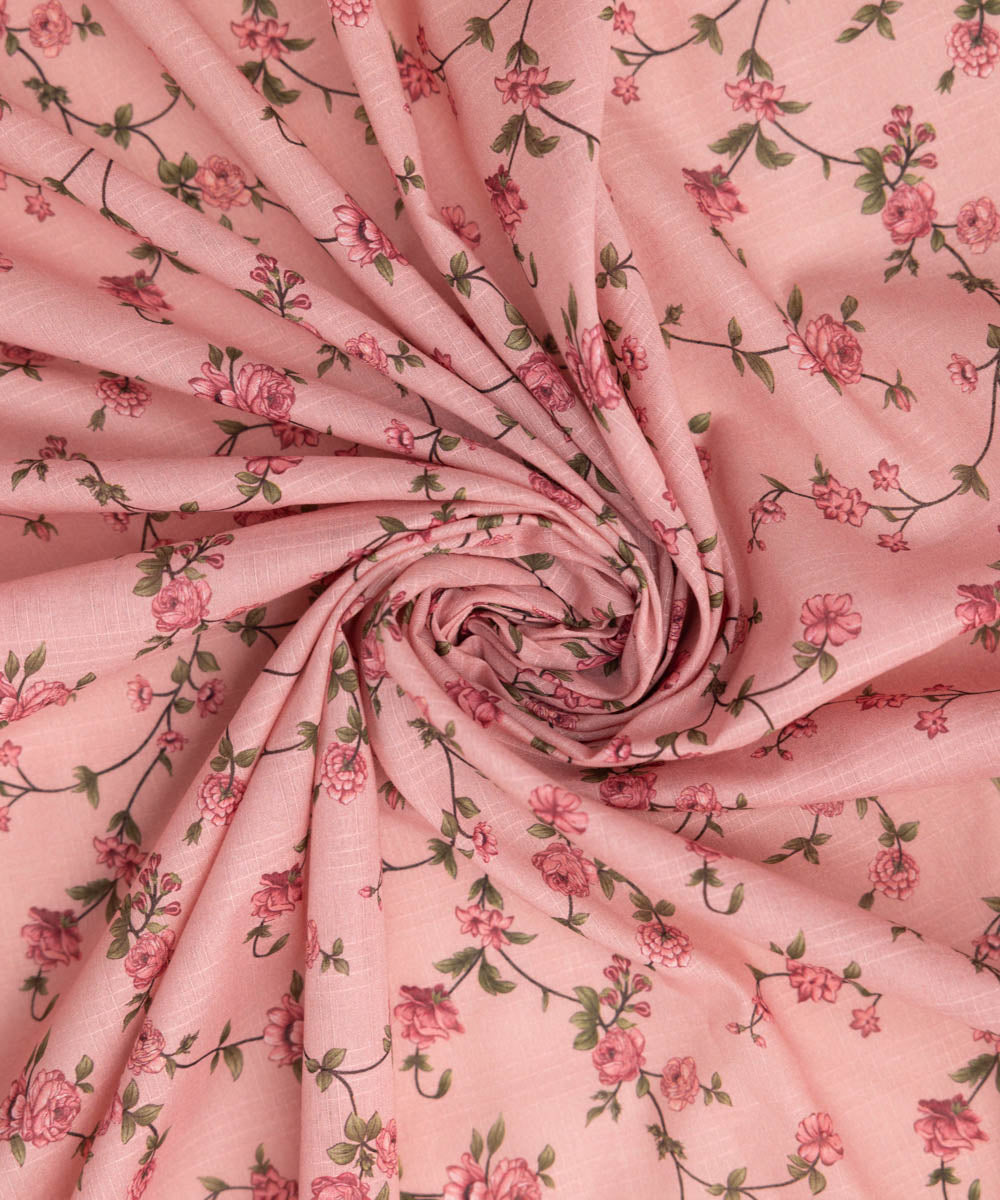 Fine Voile Pink Printed Dupatta