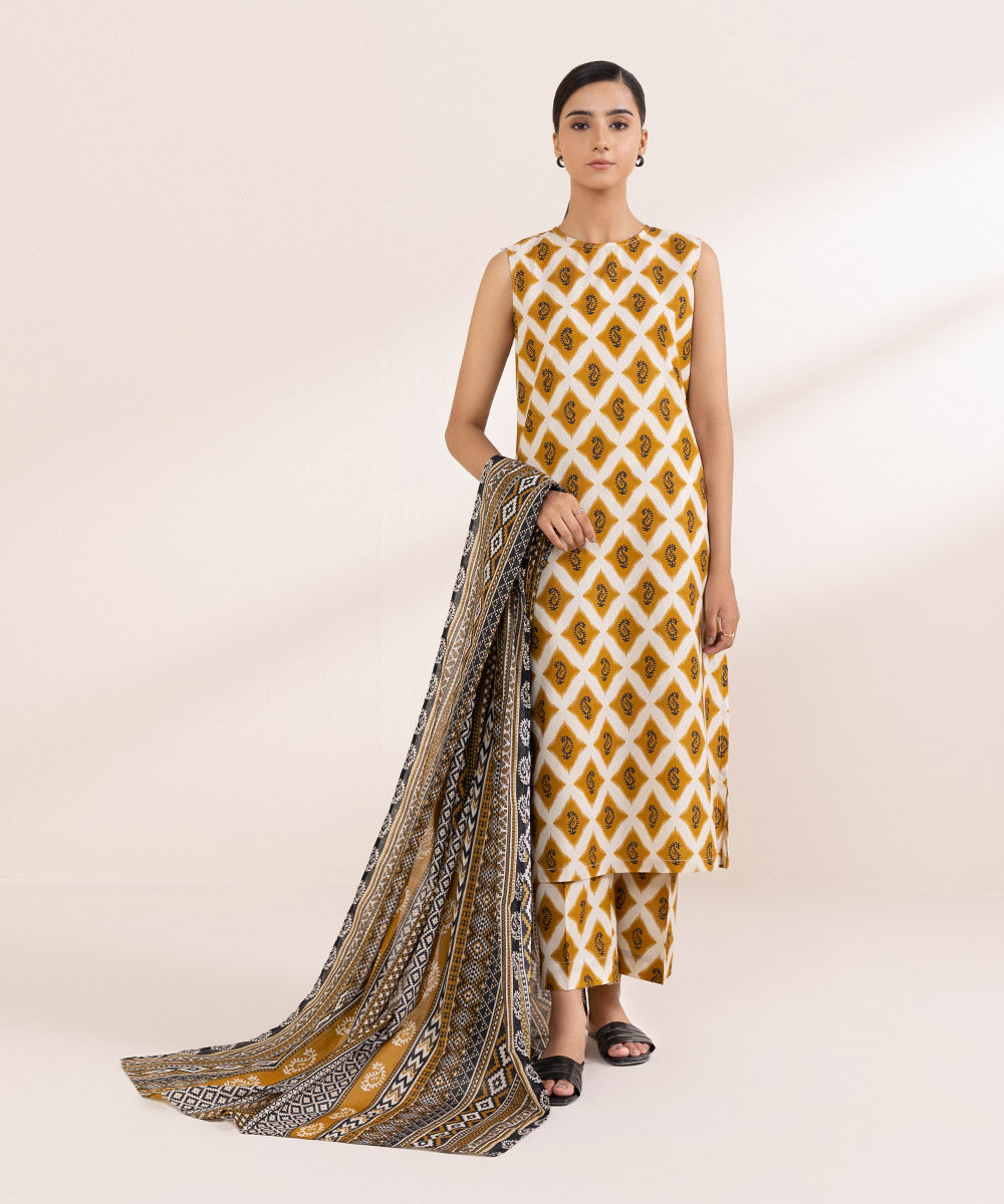 Women's Textured Voile Multi Printed Dupatta