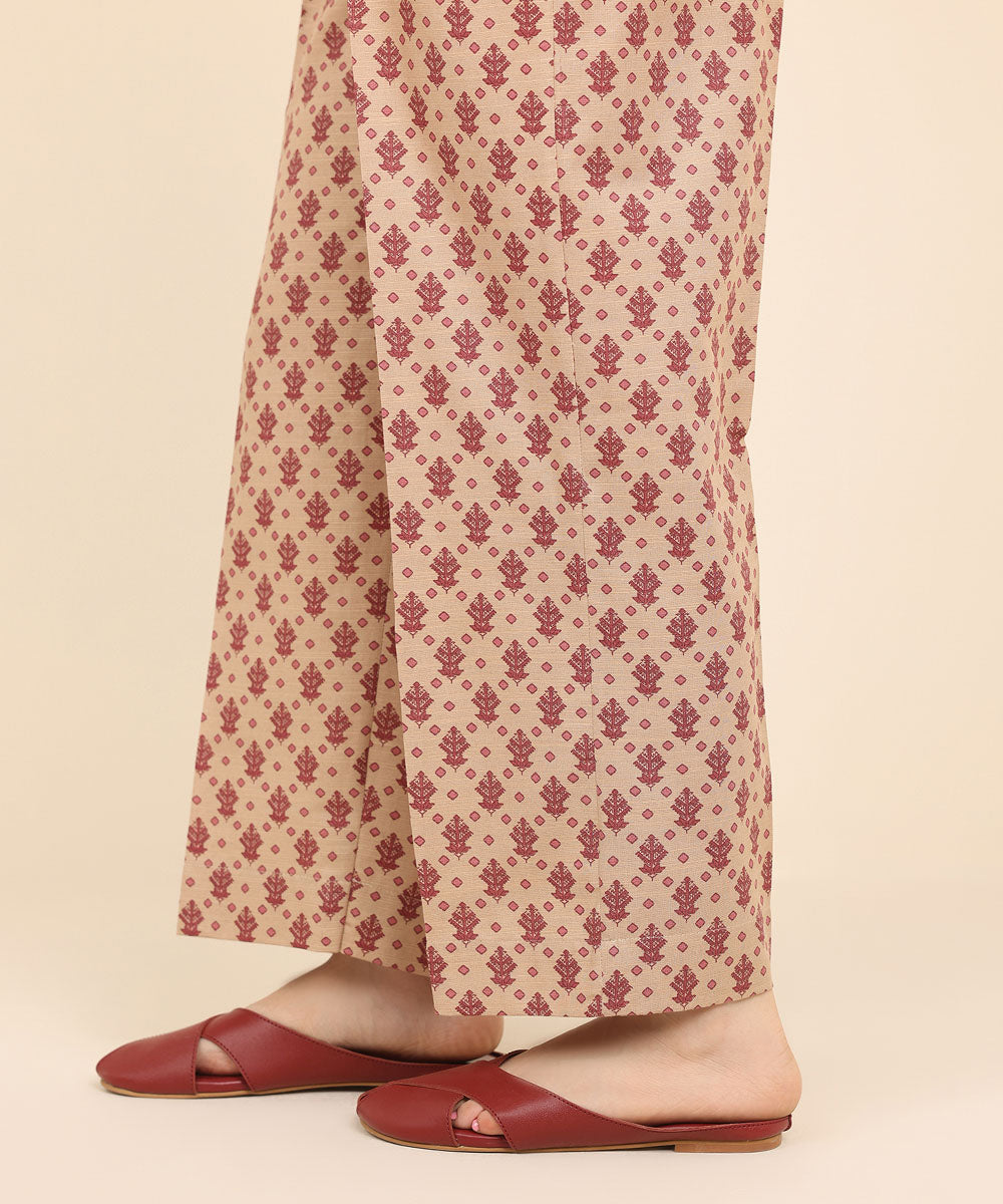 Women's Pret Khaddar Multi Printed Straight Pants