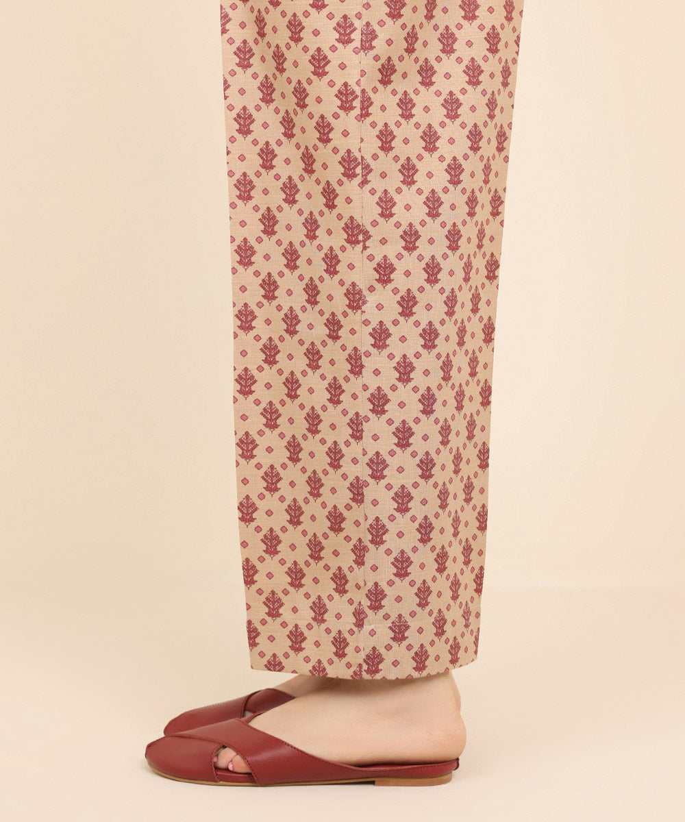 Women's Pret Khaddar Multi Printed Straight Pants