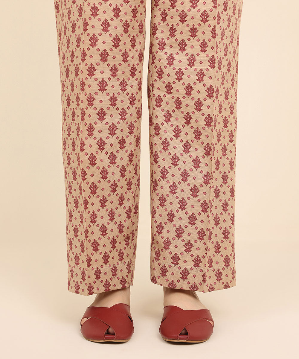 Women's Pret Khaddar Multi Printed Straight Pants